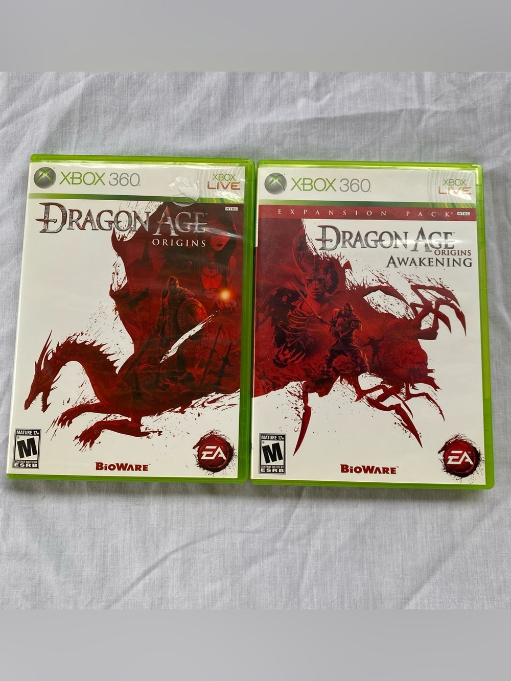 Dragon Age Origins + Awakening Xbox 360 Complete CIB Bundle